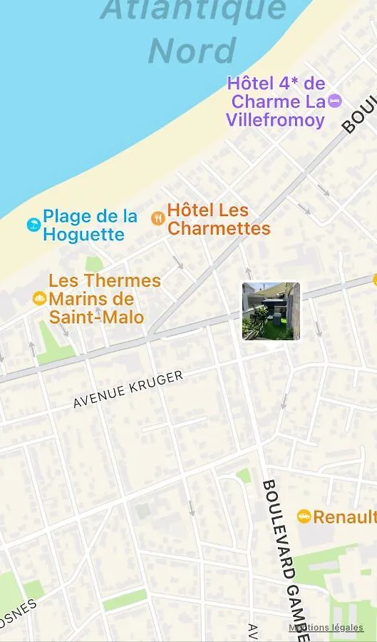 Oda ve Kahvaltı Studio 3 Mn De La Plage Terrasse Velos Proche De La Ville Fortifiee Saint-Malo